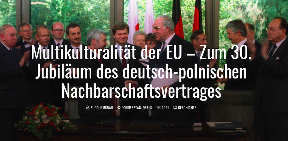 Multikulturalität der EU – Zum 30. Jubiläum des deutsch-polnischen Nachbarschaftsvertrages